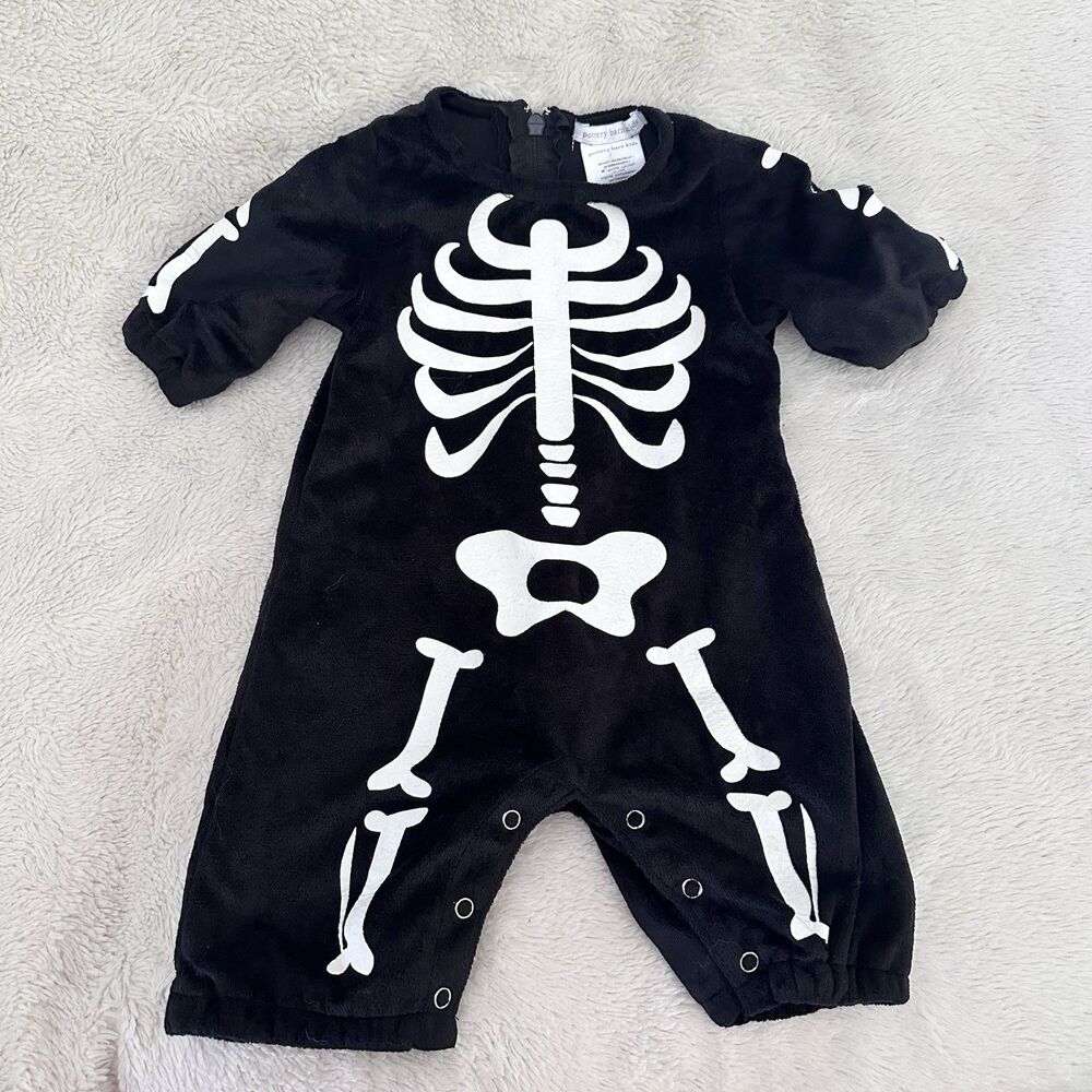 Pottery Barn Kids 3-6 Months One Piece Skeleton Halloween Costume Unisex